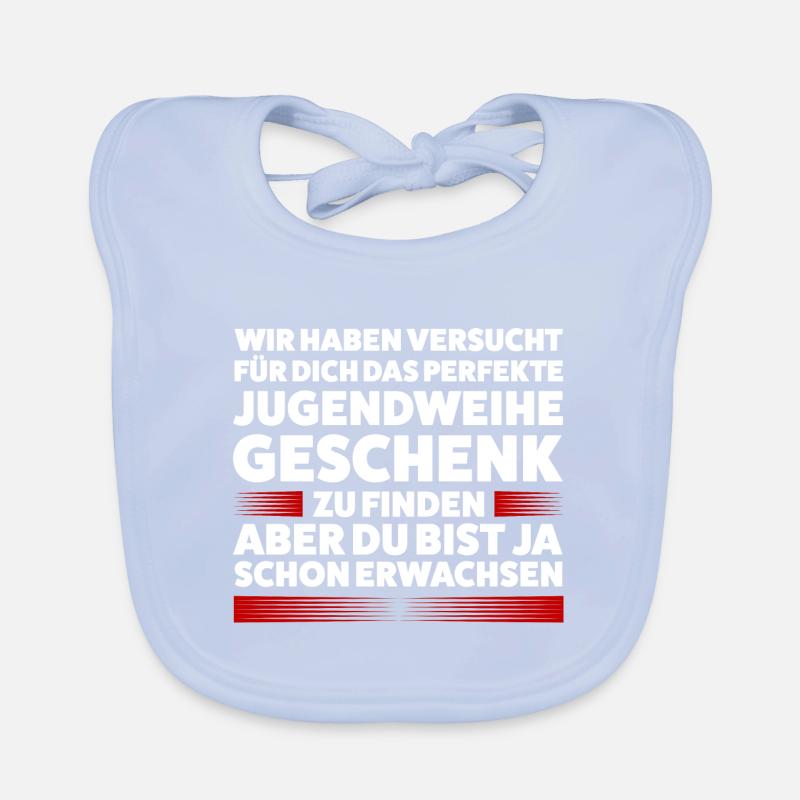 Jugendweihe Jugend Konfirmation Geschenk Baby Bio-Lätzchen