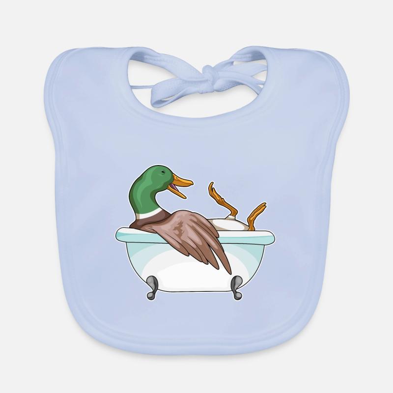 Duck Bathing Bathtub Organic Baby Bibs