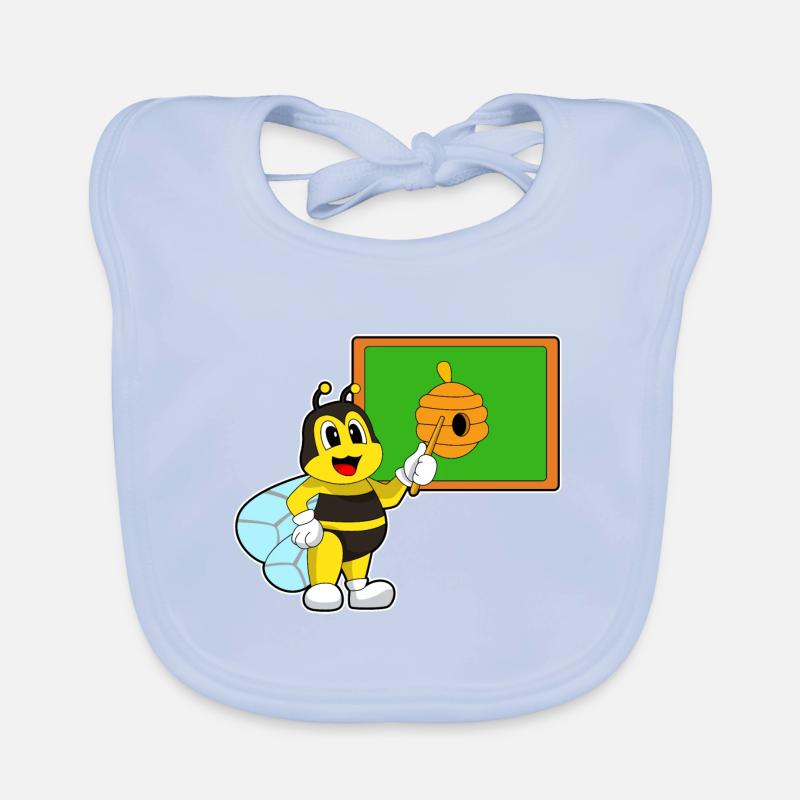 Bee Teacher Pointer Bee Nest Organic Baby Bibs