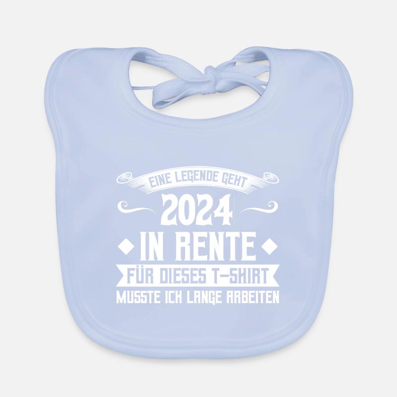Rente 2025 Rentner Ruhestand Geschenk Baby Bio-Lätzchen