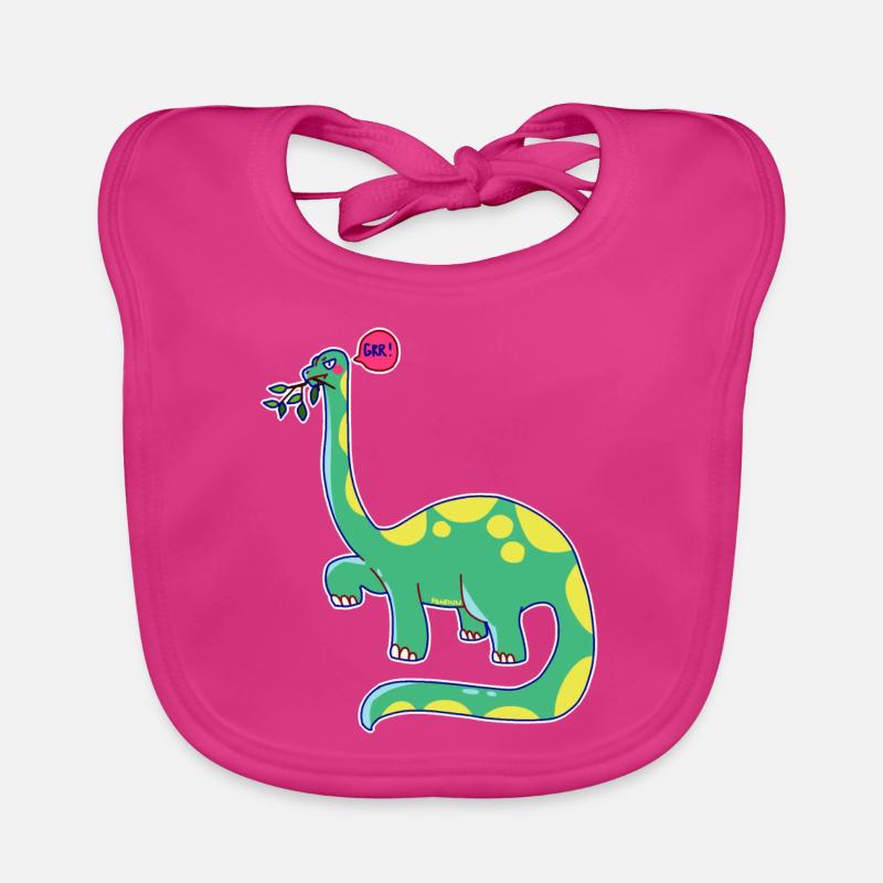 Dinosaurier hat schlechte Laune Baby Bio-Lätzchen