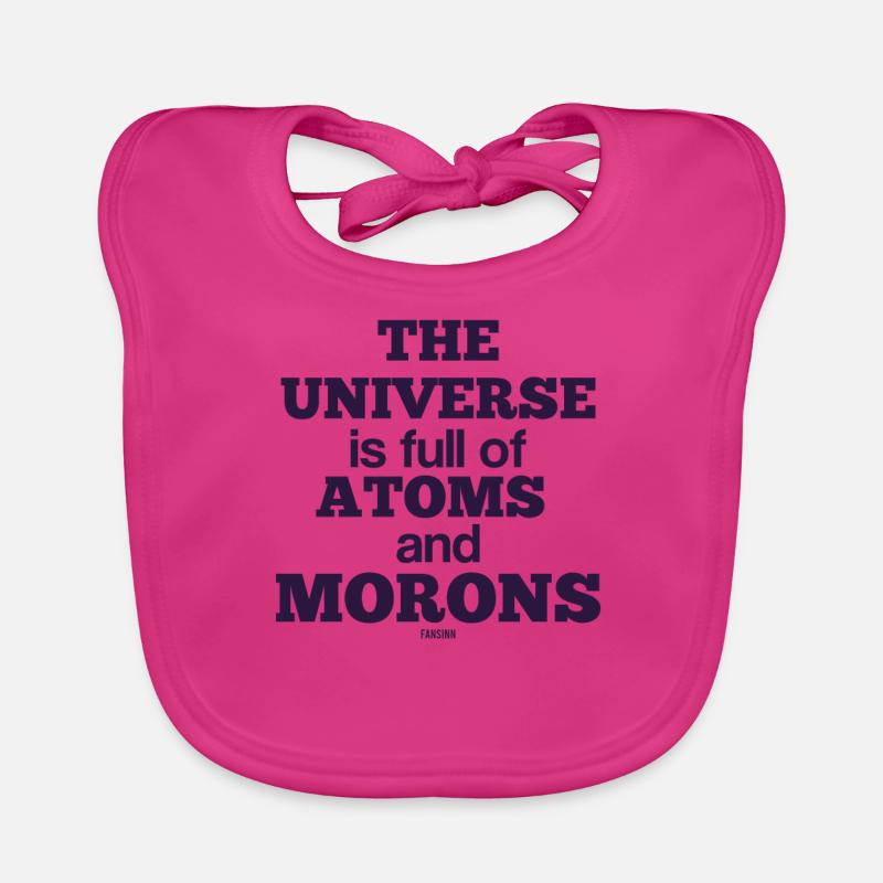 Idiot idiot atom science Organic Baby Bibs