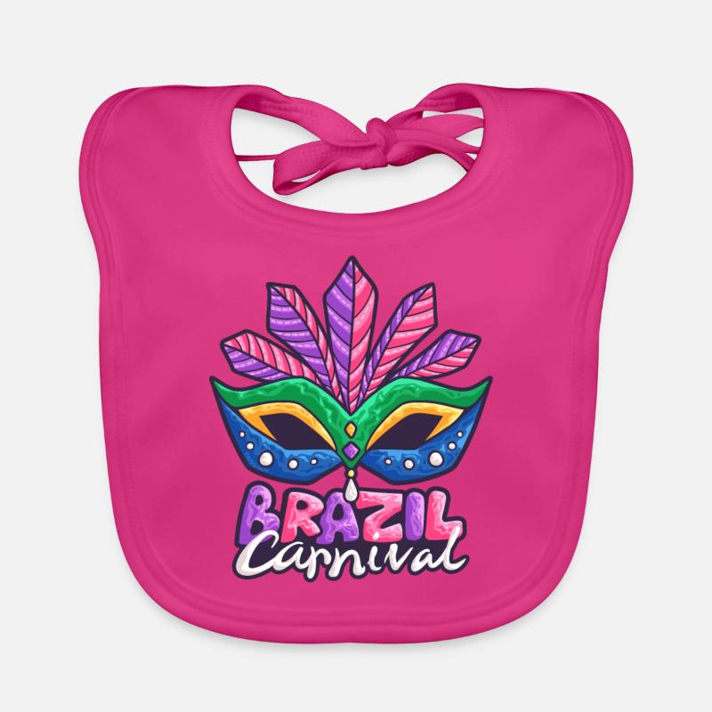 Carnaval Carnaval Brésil Costume - Bavoir bio Bébé - fuchsia