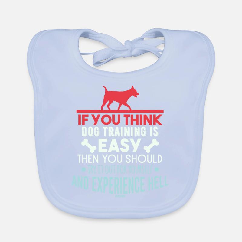Dog training saying Organic Baby Bibs