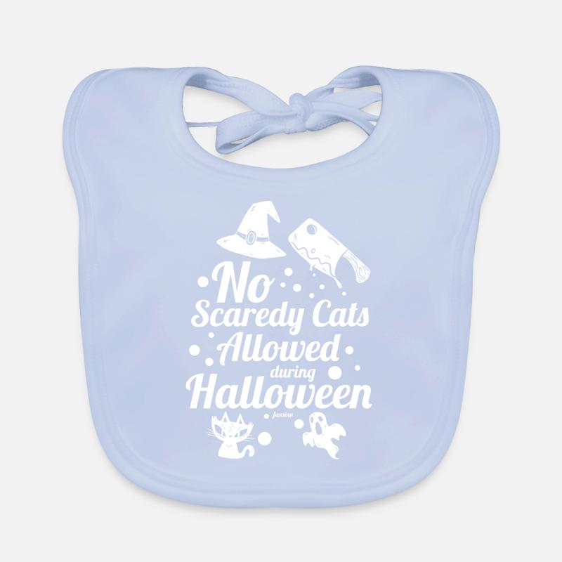Cat Ghost Witch Halloween Party Organic Baby Bibs