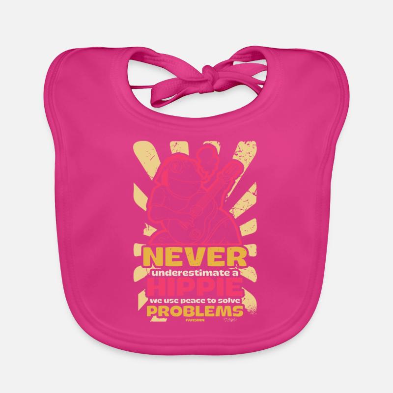Peace solves all problems Hippie Organic Baby Bibs