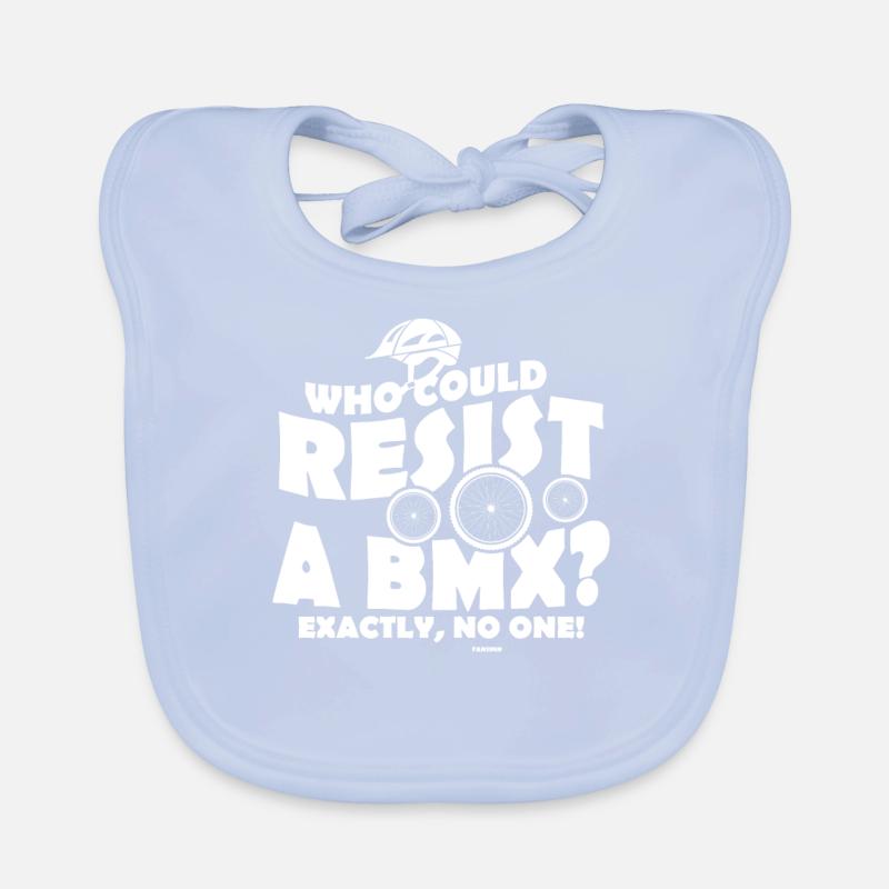 avec le BMX sur le halfpipe Bavoir bio Bébé
