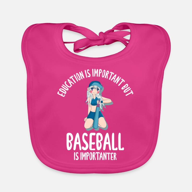 Education Is Important But Baseball Baby Bio-Lätzchen
