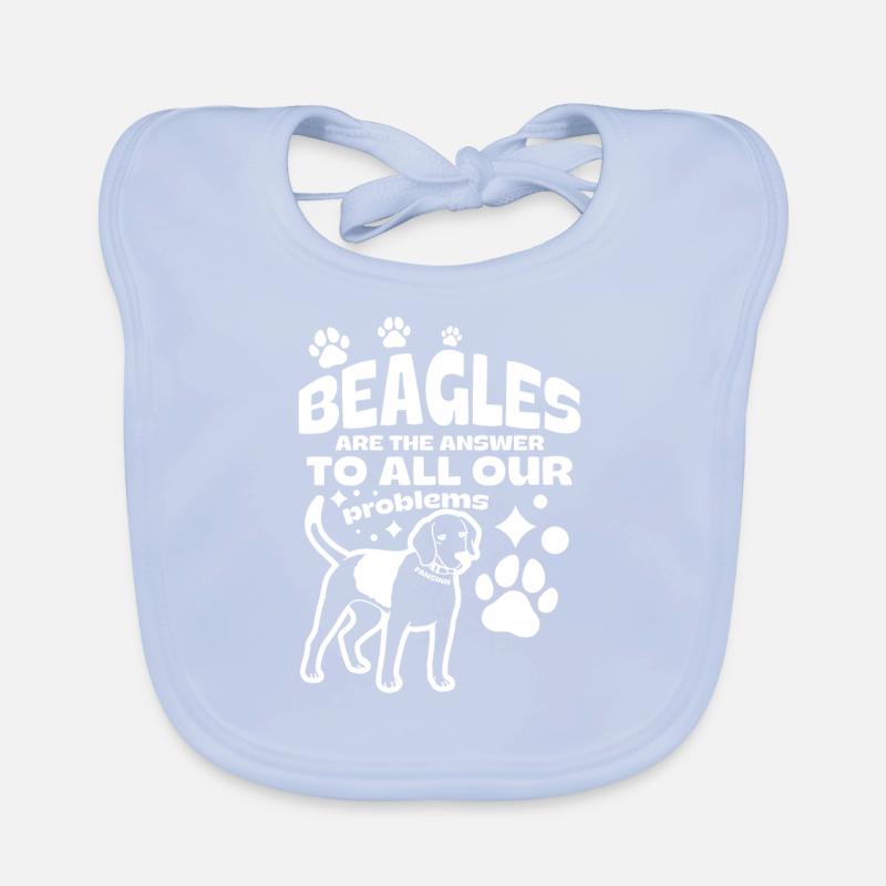 Beagle britischer Hund Geschenkidee Baby Bio-Lätzchen