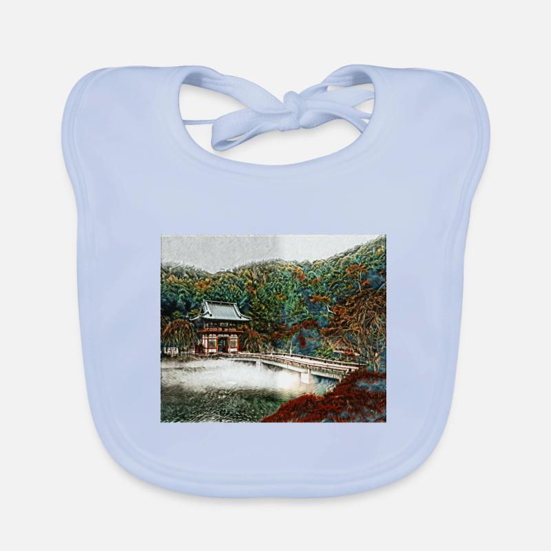 Tempel im Wald Baby Bio-Lätzchen