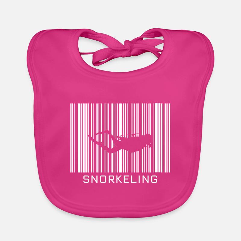 Schnorcheln Hobby mit Barcode Baby Bio-Lätzchen