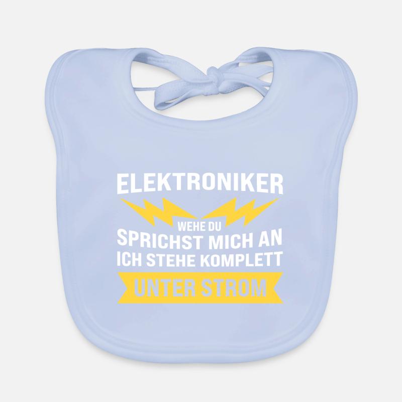 Elektroniker Beruf Elektroinstallateur Geschenk Baby Bio-Lätzchen