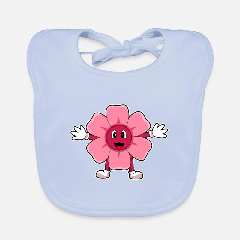 Fleur rose Bavoir bio Bébé