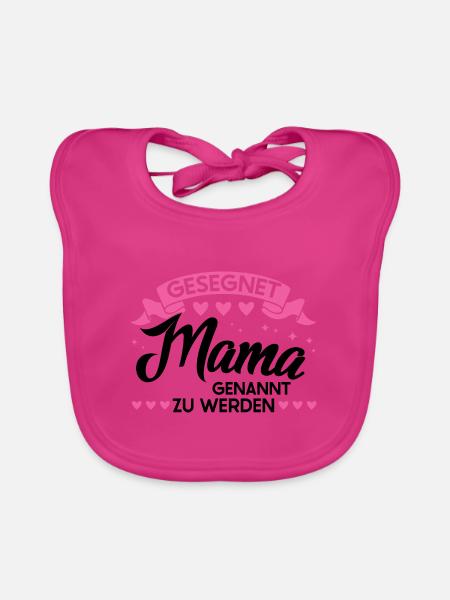 Mutter Familie Mutter Geschenk - Baby Bio-Lätzchen - Fuchsia