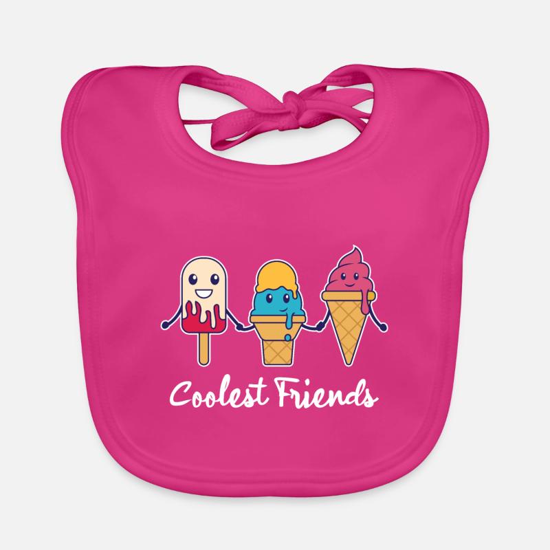 Crème glacée Été Crème glacée Fun Kids Popsicles Bavoir bio Bébé