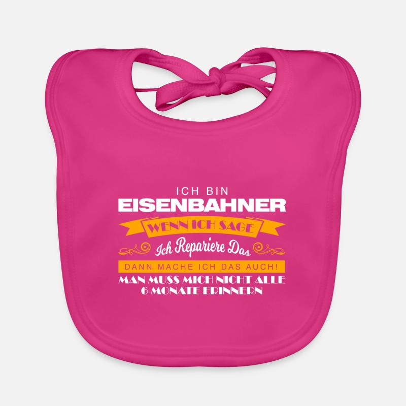 Eisenbahner Beruf Lokführer Geschenk Baby Bio-Lätzchen