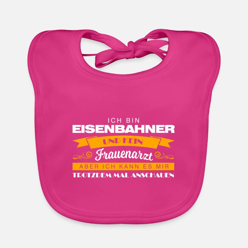 Eisenbahner Beruf Bahn Geschenk Baby Bio-Lätzchen