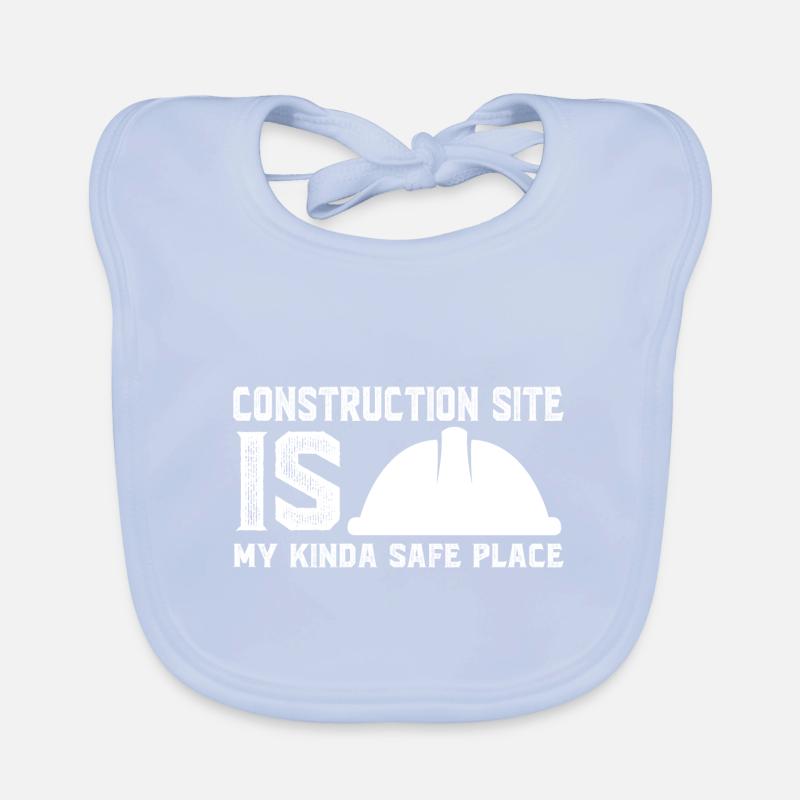 Baustelle Bauherr Geschenk Baby Bio-Lätzchen