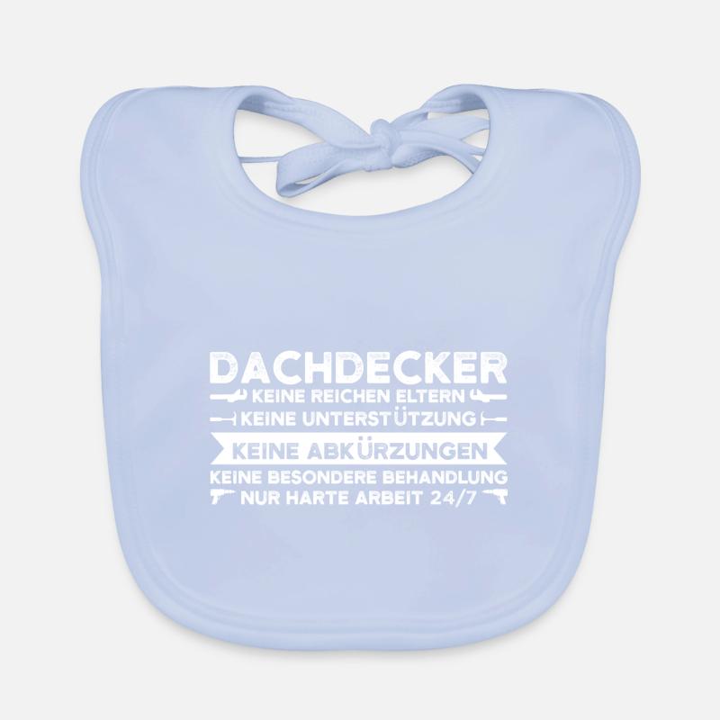 Dachdecker Beruf Dachdeckermeister Geschenk Baby Bio-Lätzchen