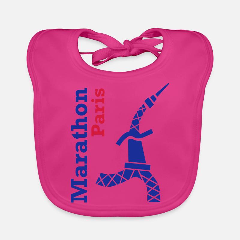 paris_marathon_eiffeltour Organic Baby Bibs