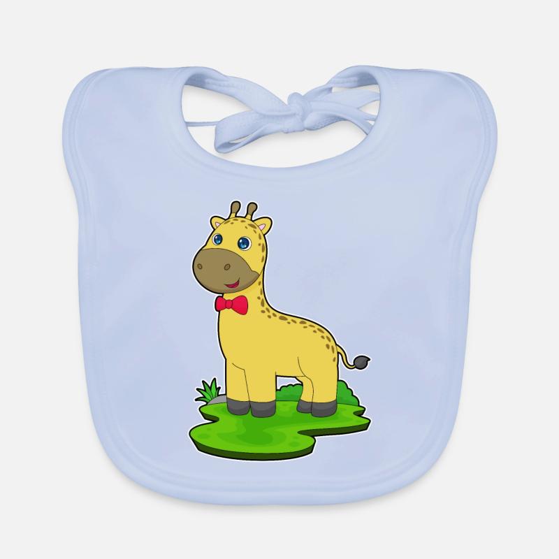 Giraffe Schleife Baby Bio-Lätzchen