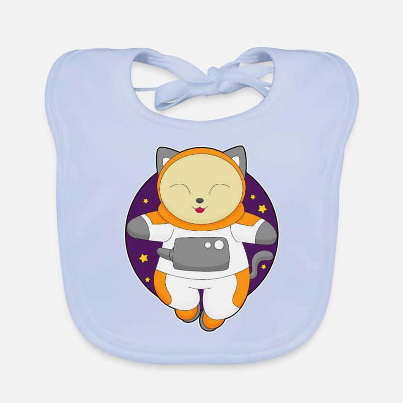Cat Astronaut Space Organic Baby Bibs