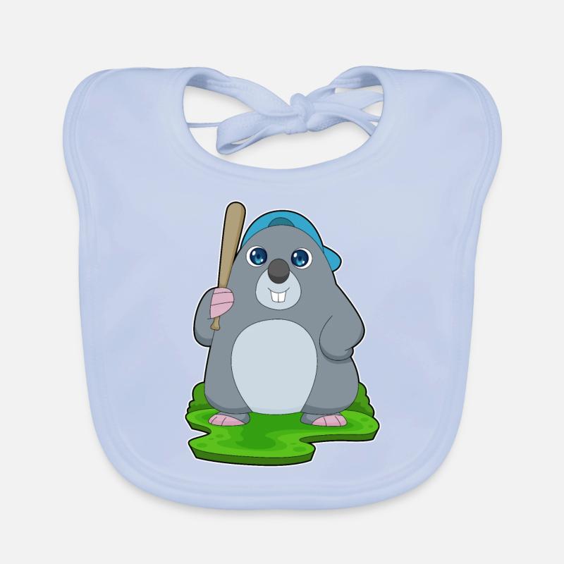 Taupe Baseball Batte de Baseball Bavoir bio Bébé