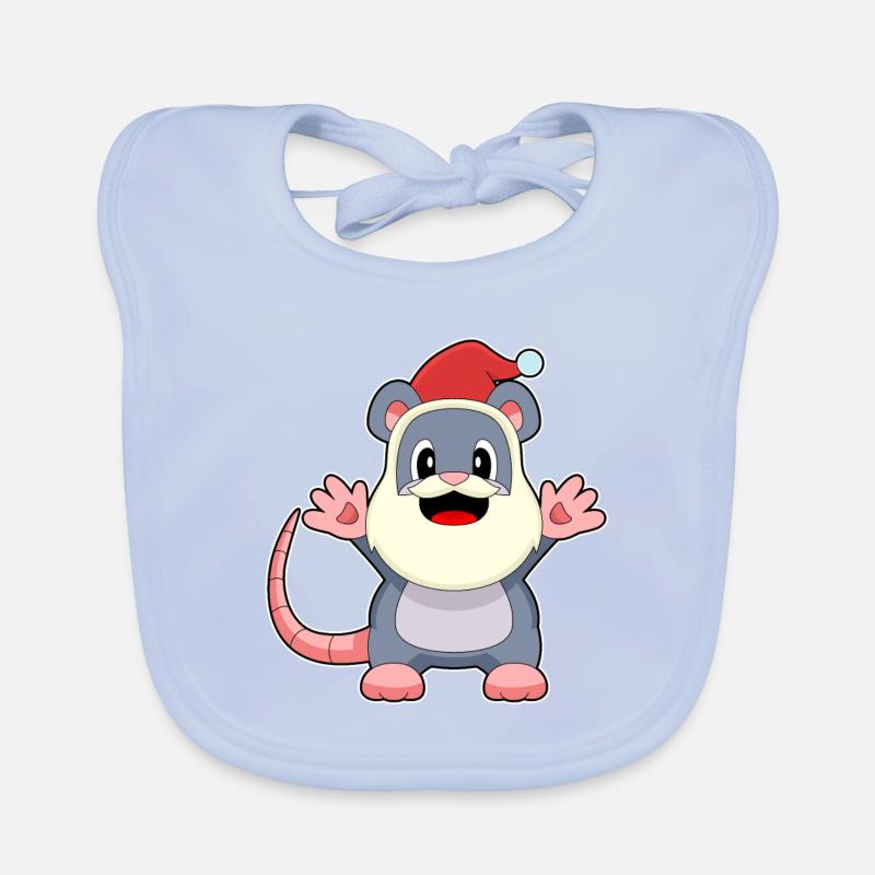Maus Weihnachten Weihnachtsmann Baby Bio-Lätzchen
