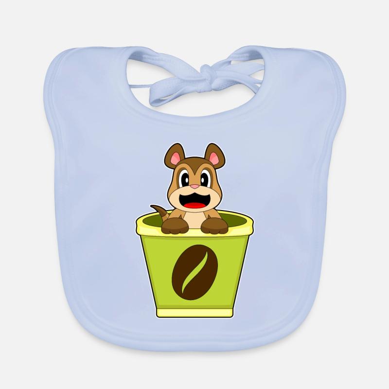 Erdmännchen Becher Kaffee Baby Bio-Lätzchen