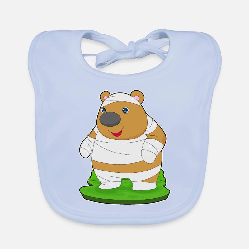 Bear Halloween Mummy Organic Baby Bibs
