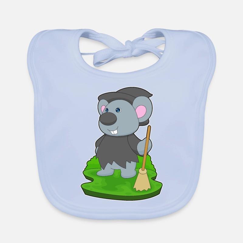 Souris Sorcière d’Halloween Bavoir bio Bébé