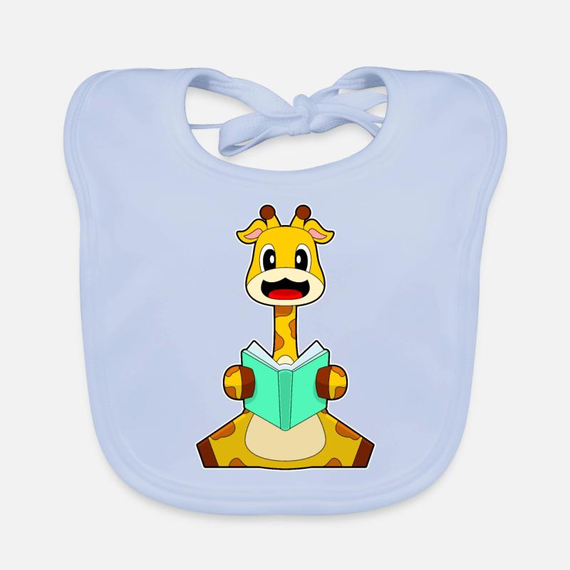 Giraffe Nerd Buch Baby Bio-Lätzchen
