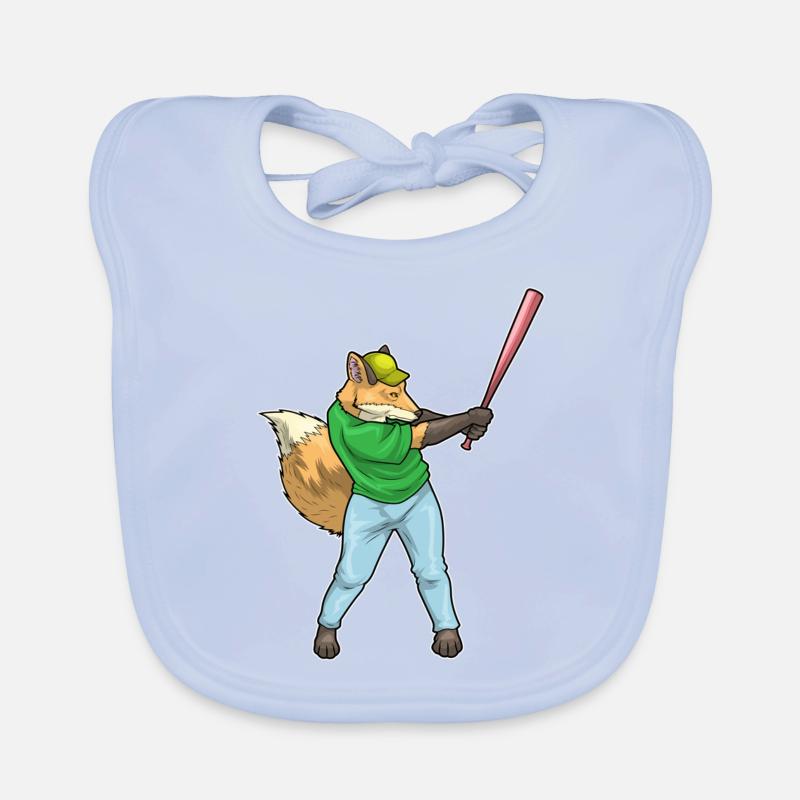 Fuchs Baseball Baseballschläger Baby Bio-Lätzchen