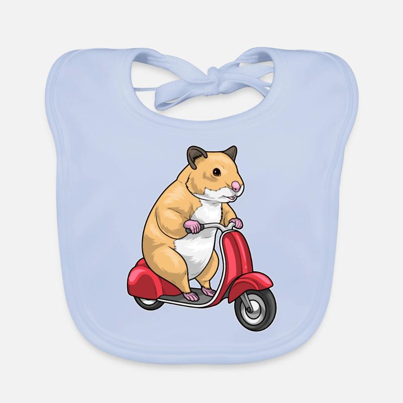 Hamster Motorroller Baby Bio-Lätzchen