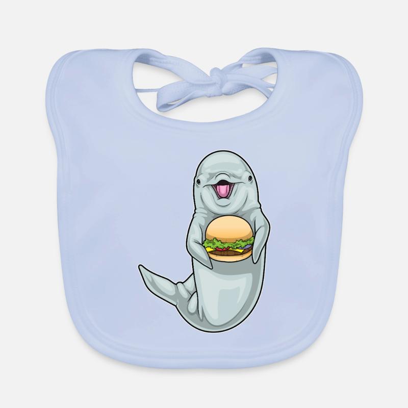 Delfin Cheeseburger Baby Bio-Lätzchen