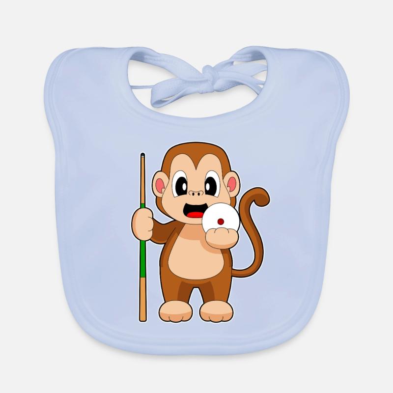 Queue de billard Monkey Bavoir bio Bébé