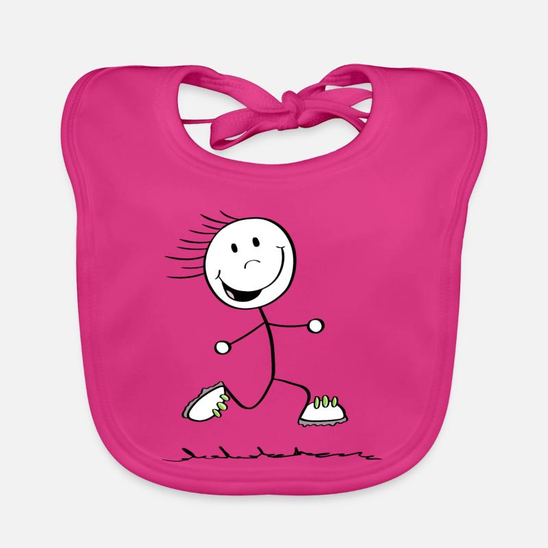 Figure de bâton de course - coureur - jogging Bavoir bio Bébé