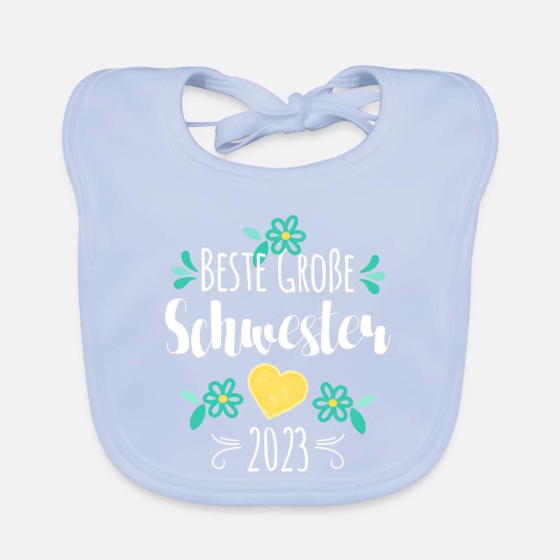 Beste Große Schwester 2023 Baby Bio-Lätzchen