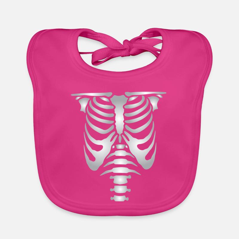 Human skeleton bones torso Organic Baby Bibs