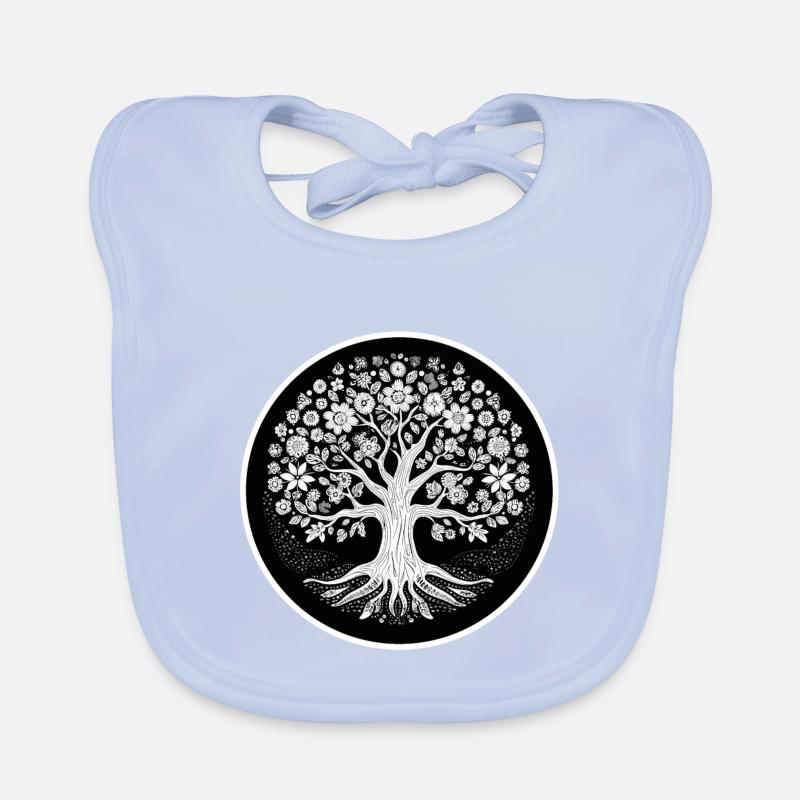 Arbre à racines de fleurs Bavoir bio Bébé