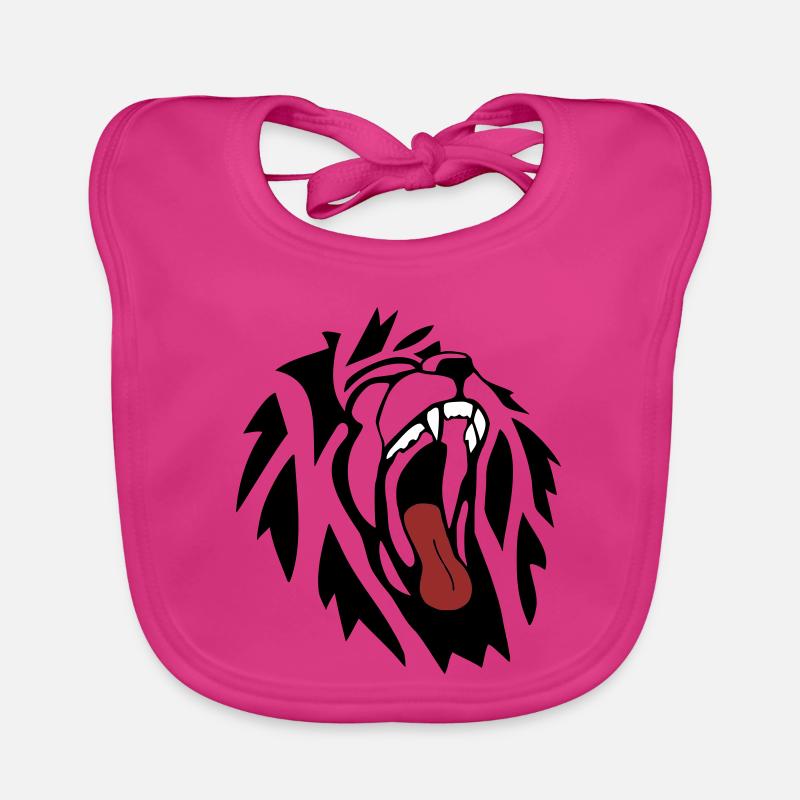 Löwe - Baby Bio-Lätzchen - Fuchsia