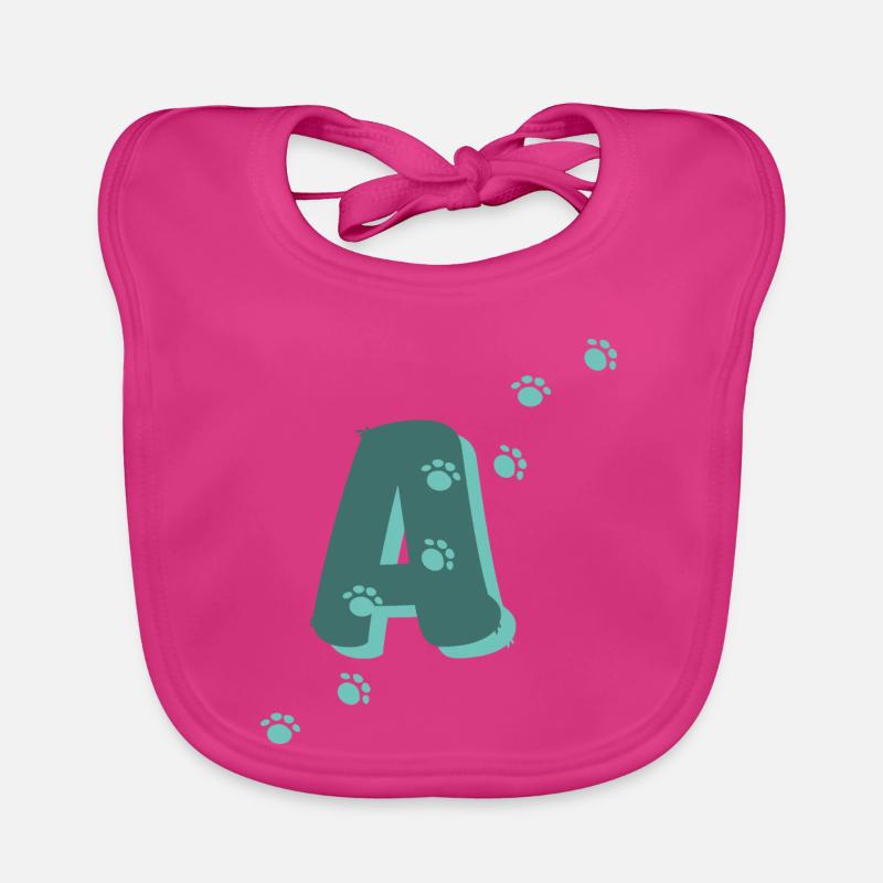 Paws Letter A Organic Baby Bibs