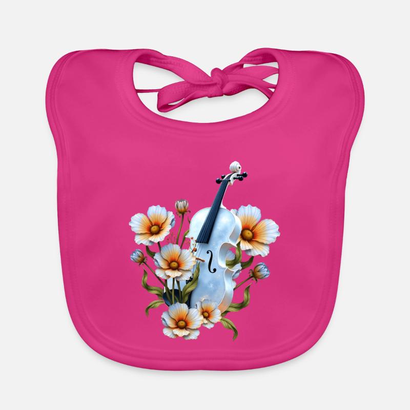 Viola Blau Blumen Baby Bio-Lätzchen