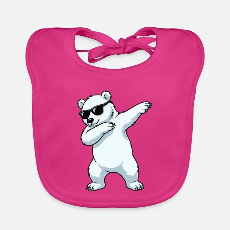 Dab Eisbär Cartoon Baby Bio-Lätzchen