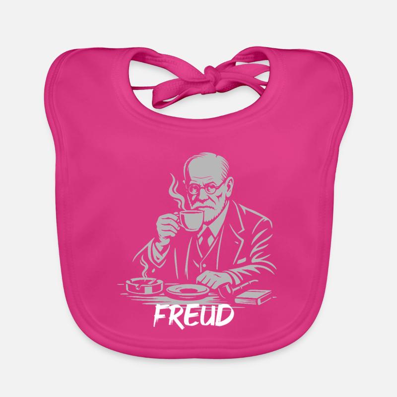 Illustration de la pause café de Freud Bavoir bio Bébé