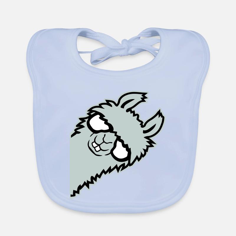 Lama Lugend Selbstgefällig Brille Nerd Lustig Tier Baby Bio-Lätzchen