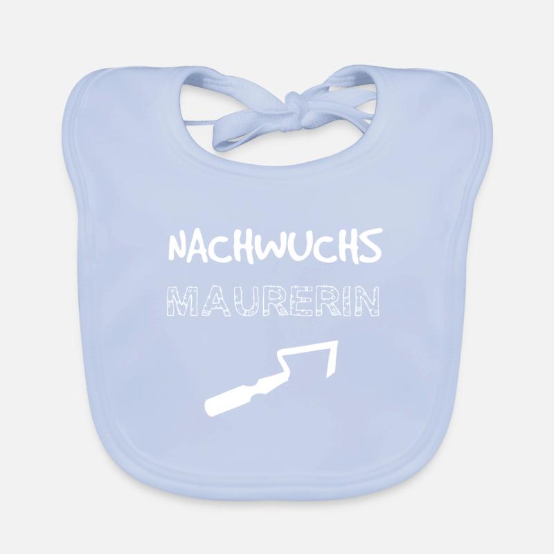 Nachwuchs Maurerin Geschenkidee Geburt Beruf Baby Bio-Lätzchen