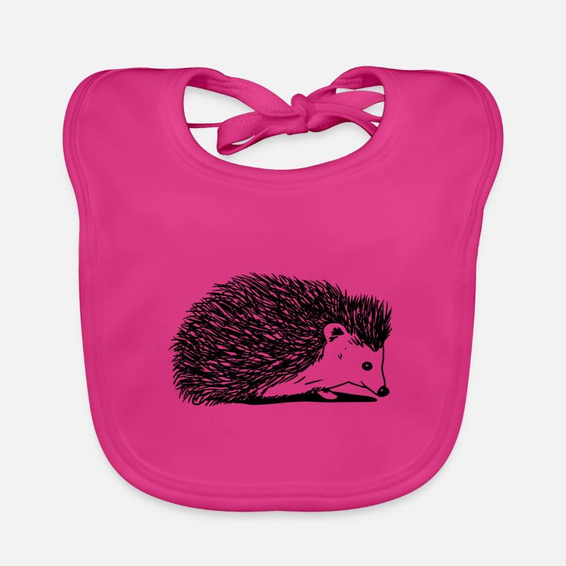 Igel - Baby Bio-Lätzchen - Fuchsia
