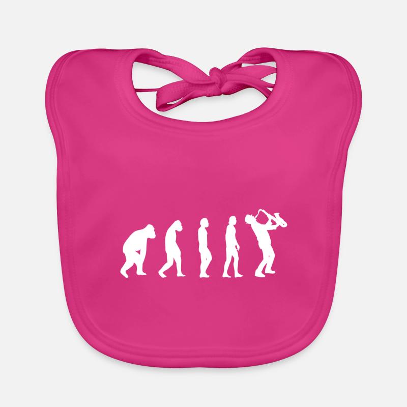 Saxophone Music Instrument Evolution Saxophonist Organic Baby Bibs