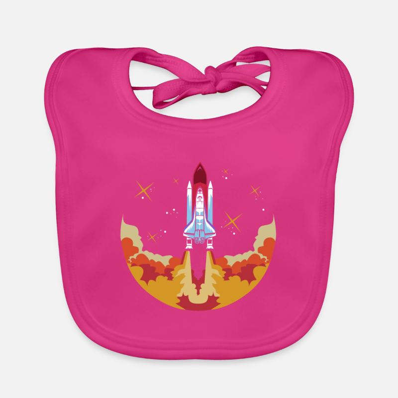 Space shuttle launch Astronaut Baby Bio-Lätzchen